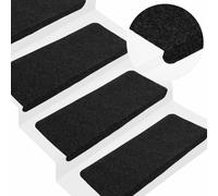 Genérico Alfombrilla autoadhesiva de Escalera 15 uds Negro 65x24,5x3,5cm,Casa y jardín,Productos del hogar,Alfombrillas para escalones-343478