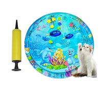 Generico Alfombrilla de agua para gatos, alfombrilla de juego con agua para gatos - Base refrigerante antigoteo hinchable con bomba | Para perros, casa y animales