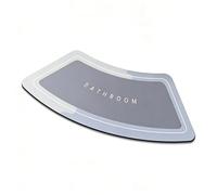 Generico Alfombrilla de baño con diseño de barro de diatomeo - Alfombrilla antideslizante para bañera, inodoro y puerta, súper absorbente (gris claro, 40 x 100 cm)