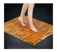 Genérico Alfombrilla de Ducha de Madera Antideslizante para bañera o Piscina, de Grado Comercial, Impermeable, de bambú ecológico y Personalizable, de Madera Antideslizante, con diseño de tarima resi