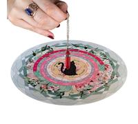 Genérico Alfombrilla De Péndulo para Adivinación De La, Diseño De Astrología De, Tablero De Adivinación Circular De 8,5 Pulgadas, Compatible con Mensajes Metafísicos Portátiles | Accesorios
