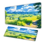 Generico Alfombrilla para ratón de anime, XXL game keyboard pad, large pad with anti slip rubber base - smooth surface - Office anime desktop mousepad - large computer mousepad (C, 90 × 50 cm)