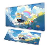Generico Alfombrilla para ratón de anime, XXL game keyboard pad, large pad with anti slip rubber base - smooth surface - Office anime desktop mousepad - large computer mousepad (A, 80 × 30 cm)