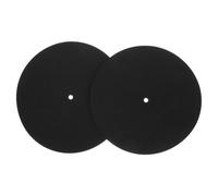 Genérico Alfombrilla Tocadiscos Protector Vinilos Discos de Fieltro Negra que Aumenta la Fricción y Protege contra Rayaduras Pack de 2 para Discos de Vinilo Adecuado para Uso en Casa