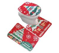 Genérico Alfombrillas de Baño Navideñas - Cubierta para Tapa de Inodoro de Decoración Navideña - Accesorios Decorativos Invernales Alfombra Divertida para Apartamento Hotel