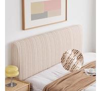 Genérico Algodón y Lino Fundas Cabeceros para tamaño Queen y King Funda Protectora Duradera elástica y Antideslizante Cabecero Cama 180 Café 170-190 cm/68-74''