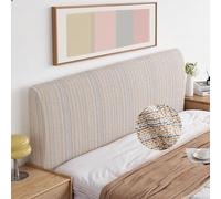 Genérico Algodón y Lino Fundas Cabeceros para tamaño Queen y King Funda Protectora Duradera elástica y Antideslizante Cabecero Cama 180 Ceniza 110-140 cm/43-55 ''