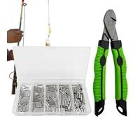 Genérico Alicates Prensadores de de Acero al Carbono - Kit Líder, Mangas de Bucle, Herramienta de Montaje | Equipo Profesional Accesorio Resistente a la corrosión Mar Agua Dulce Calidad de Mater