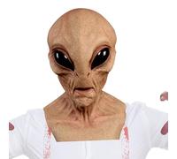 Genérico Alien Face Masque - Scary Alien Latex Full Head For Halloween | Horror Dress Up Costume Headgear For Party, Cosplay, Performance, Dance, Haunted House & Themed Events For Adults Men Women