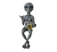 Genérico Alien Figurine Beer, Novelty Resin Collectible, Fun Aid with Easy Use, Desktop Care Accessory with Strong Function, Handy Aid for Home Desk Shelf Bedroom Outdoor Stage Entertainment