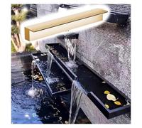 Genérico Aliviadero de Cascada de Acero Inoxidable Personalizable para estanques, Fuentes y Elementos acuáticos de jardín spas y decoración de Exteriores.