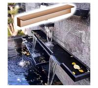 Genérico Aliviadero de Cascada de Acero Inoxidable Personalizable para estanques y Fuentes, Jardines y spas, Salida de Cascada Duradera para Exteriores.