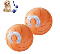 Genérico Alizure Dog Ball, 2025 New Alizure Smart Dog Ball, Interactive Automatic Rolling with Lights, 2025 New Smart Jumping Balls for Dogs, Dogballs That Moves On Its Own (Orange*2)