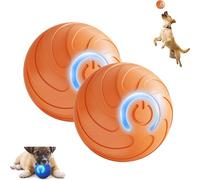 Genérico Alizure Dog Ball, Smart Jumping Ball Dog Toy, Interactive Automatic Rolling with Lights, Dogballs That Moves on Its Own, Dogballs That Moves on Its Own (Orange 2 pcs)
