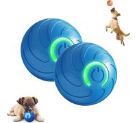 Genérico Alizure Dog Ball, Smart Jumping Ball Dog Toy, Interactive Automatic Rolling with Lights, Dogballs That Moves on Its Own, Dogballs That Moves on Its Own (Blue 2 pcs)
