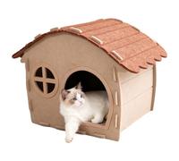 Genérico All Season Cat House -Breathable All Season Pet Cave, Insulated Outdoor Pet Shelter, Breathable Cave for Small Medium Cats and Kittens, Comfortable Retreat Yard, Multi Color