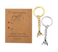 Genérico Alloy Keychain, Romantic Keychain Set for Couples, Matching Love Charm with Pair Design, Valentine Gift Idea, Easy Carry Ring, Tool, Bag Accessory for Travel Commuting, Standard Size