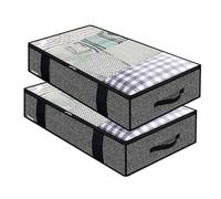 Genérico Almacenamiento Debajo de la Cama - Organizador de Edredones Transparente,2 Unidades Bolsas Grandes Antipolvo Plegables Para Guardar Zapatos Edredones Juguetes Lavandería Armario Dormitorio