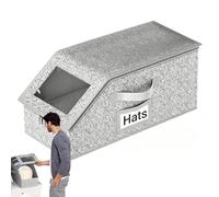 Genérico Almacenamiento Para Sombreros | Apilable Con Tapa Que Tiene Una Ventana Transparente | Contenedor De Gorras | Para Hogar Dormitorio Residencia Universitaria Armario Gabinete Estante Garaje
