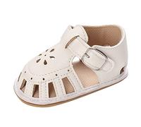 Genérico Almacenamiento Vestidor Organizador para niños y niñas sandalias fondo plano ligero transpirable cómodo hebilla color sólido caja almacenamiento perlas piedras, blanco, 19 EU