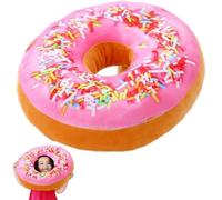 Genérico Almohada 3D Sprinkle Donut - Cómoda Y Almohada De Felpa | Cojines Rellenos De Comida Creativa para El Hogar, Decoración del Sofá, Regalo para Niños