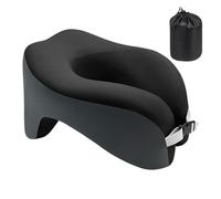 Genérico Almohada Cervical para Viajes | Almohada De Viaje Portátil para Avión | Viscoelástica con Desenble para Yoga, Avión, Apartamento, Camping y Cine en Casa