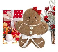 Genérico Almohada de Felpa de Pan de Jengibre | Suave y tierno cojín navideño, Encantador Juguete destacado, Encantador Juguete destacado, Comodidad de Terciopelo Duradero para niños, niñas y niños.