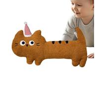 Genérico Almohada de Gato Largo, Almohada Corporal de Peluche de Gato Animales de Felpa de Dibujos Animados Lindos Juguete de Peluche de Gatito Atierado, decoraciones de Navidad, Juguete abrazo para
