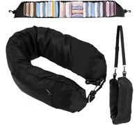 Genérico Almohada de Viaje Tubular Acolchada, Funda de Almohada Rellenable, Negro
