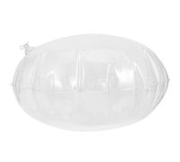 Genérico Almohada Inflable Transparente Redonda, Cojín de Camping Resistente al Agua, Tamaño Mediano, Portátil para Viajes y Uso Exterior, Inserto Inflable para Respaldo y Asiento,
