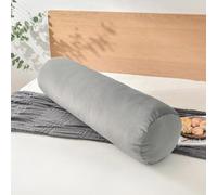 Genérico Almohada Redonda for el Cuerpo for Adultos,Almohada Larga for Cama con Funda Lavable extraíble,cilíndrica Decorativa con Rollo de Tubo,Completa for Dormir(Gray,47 x 10 x 10 Inch)