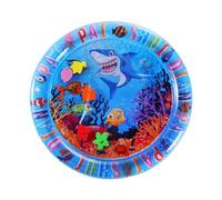 Genérico Almohadilla de Agua de Gato, Nueva Alfombra de Agua de Gato Engrosado con Pescado, Juego de Juego sensorial de Confort Fresco, 65x65x8cm, Resistente a Las Fugas, fácil de Usar, balcón