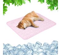 Genérico Almohadilla de RefrigeracióN PortáTil Lavable para Mascotas, Tapete de RefrigeracióN para Perros y Gatos, Tapete de Dormir para Mascotas para El Hogar y Al Aire Libre (Rosa, 70 * 55cm)
