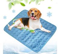Genérico Almohadilla de RefrigeracióN PortáTil Lavable para Mascotas, Tapete de RefrigeracióN para Perros y Gatos, Tapete de Dormir para Mascotas para El Hogar y Al Aire Libre (Azul, 50 * 60cm)