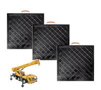 Genérico Almohadilla estabilizadora Negra - Almohadilla de Aterrizaje portátil irrompible de Alta Densidad para Gatos hidráulicos - Almohadillas estabilizadoras Extra Gruesas y Resistentes para grúa