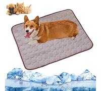 Genérico Almohadilla Refrescante para Perros,Almohadilla Refrescante PortáTil para Mascotas,Antideslizantes Y Lavables,para Perros Y Gatos,Ideal para Jaulas,SofáS Y Coches (XL-Marrón)