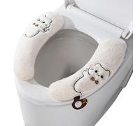 Generico Almohadillas de inodoro para asiento de inodoro, almohadillas para asiento de inodoro, 1 par de almohadillas térmicas reutilizables, para invierno, clima frío, hogar, viajes, dormir, oficina