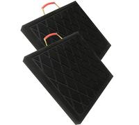 Genérico Almohadillas estabilizadoras portátiles de Alta Densidad para grúas/Gatos/Camiones Cesta, 27, 23, 19, 15 y 11 Pulgadas de Ancho, Negras, cuadradas, apilables, para Debajo de Las Patas estabi