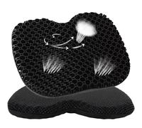 Genérico Aloskart Cojín Silla Oficina 5cm Espesor Cojín de Gel, Cojín Ergonómico 3D Cojín Ortopédico con Funda Antideslizante y Velcro, Transpirable Cojín para el Coxis Coche, 48x38cm