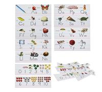 Genérico Alphabet Bulletin Board, Preschool Learning Cards, Wall Educational Set with 15.94x5.51 inches, School Poster for Kids, Girls, Boys, Children, Bedroom, Classroom Decoration, Multicolor