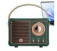 Genérico Altavoz Inalámbrico Retro,Sonido Estéreo Portátil Vintage,Altavoz Inalámbrico Antiguo Decoración de Escritorio | para Hogar Oficina Dormitorio Cocina Fiesta Exterior Senderismo