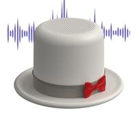 Genérico Altavoz Pequeño Portátil - Reproductor Musical Estilo Sombrero De Copa | Altavoz Inalámbrico Magnético con Soporte para Teléfono,para Sala de Estudio Coche Picnic Fiesta Viaje Playa Fitness