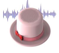 Genérico Altavoz pequeño Top Hat, máquina de de Sonido magnética con Soporte para teléfono, Altavoz portátil Personal para música, Coche, Picnic, Viajes, Playa, Fitness, entrenamient