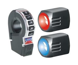 Genérico Altoparlante Stereo per Moto 12-24V -, Caricabatterie USB E | | audio impermeabile per manubrio con interruttore dedicato, connettività , riproduzione da scheda TF e