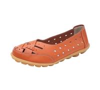 Genérico Altos Calcetines Negros Zapatos Calientes de Polar con Tacones Planos y Planos Flexibles para Mujeres, Otoño e Invierno Moda Zapato, naranja, 39 EU