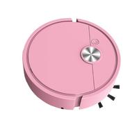 Genérico Altura 5.5 Cm Robot Aspirador 3 En 1 | Ultra Fino Y Silencioso 40dB - 300Pa Succión, 40min Autonomía, Carga Automática - para Apartamentos Pequeños, Pelos De Mascotas - Rosa