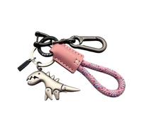 Genérico Aluminum Alloy Dinosaur Charm Paired with a Hand-woven Bracelet, Keychain for Men, Dinosaur Keychain Bag Charm, Keys Accessories for Women Men (D)