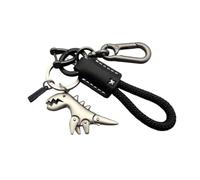 Genérico Aluminum Alloy Dinosaur Charm Paired with a Hand-woven Bracelet, Keychain for Men, Dinosaur Keychain Bag Charm, Keys Accessories for Women Men (F)