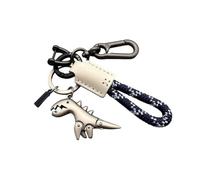 Genérico Aluminum Alloy Dinosaur Charm Paired with a Hand-woven Bracelet, Keychain for Men, Dinosaur Keychain Bag Charm, Keys Accessories for Women Men (B)