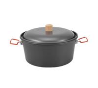 Genérico Aluminum Alloy Heat-Resistant Camp Steamer Portable Picnic Gear | Camping Pan,Portable Large Capacity Camping Pan for Backpacking for Boiling Grilling Barbecue